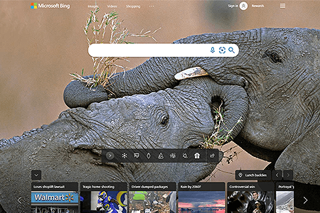 Bing website in 2021