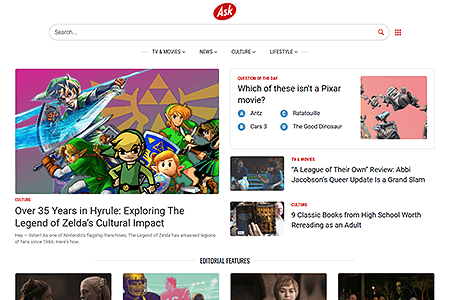 Ask.com website in 2022