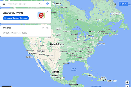 Google Maps website in 2022