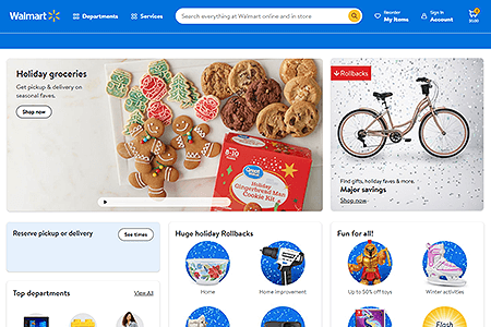Walmart website in 2022