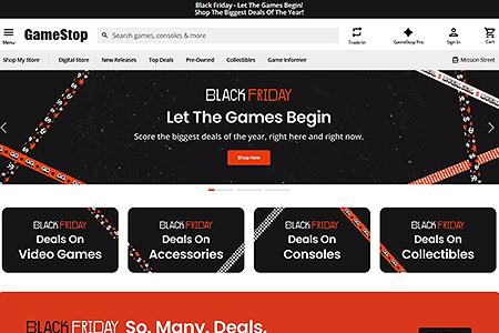 GameStop website in 2023