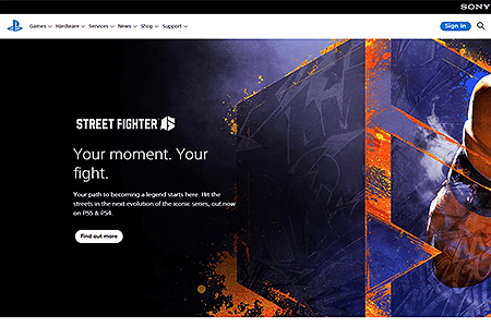 PlayStation website in 2023