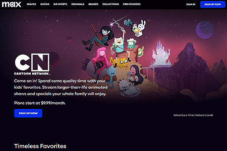 Cartoon Network website in 2024