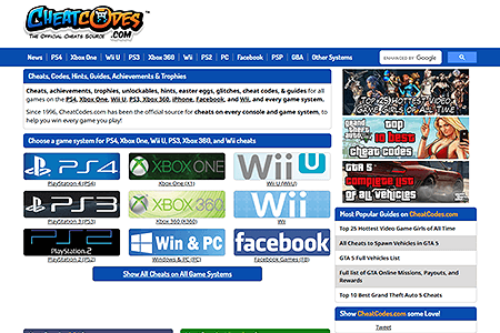 CheatCodes.com website in 2024
