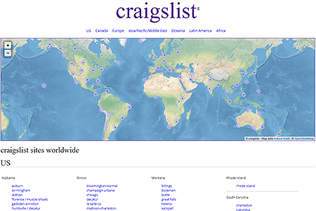 Craigslist website in 2024