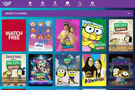 Disney Channel website in 2024