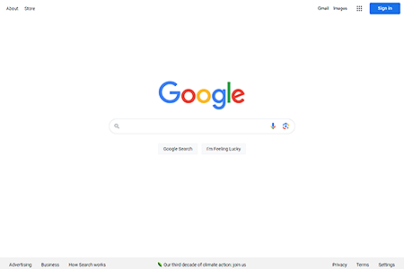Google homepage in 2024
