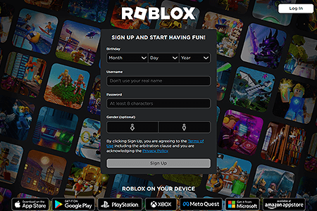 Roblox website in 2024