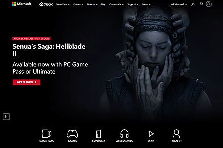 Xbox website in 2024