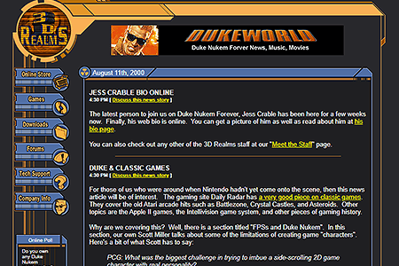 3D Realms Site website in 2000