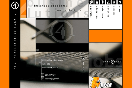 4 Guys Interactive flash website in 2002