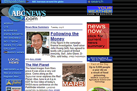 ABC News website in 1997