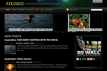 Abduzeedo website in 2008