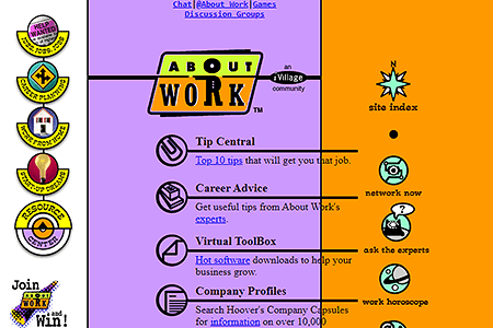 About Work website in 1996