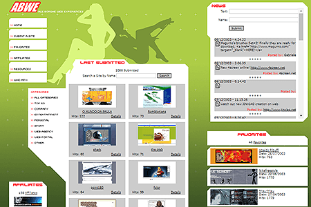 ABWE website in 2003