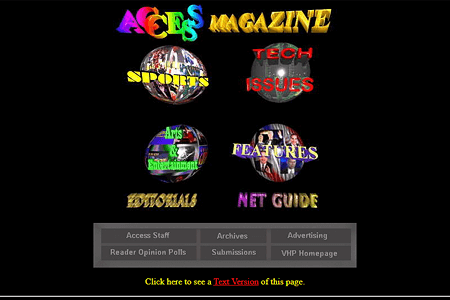 Access Magazine website in 1995