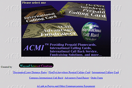 ACMI website in 1995