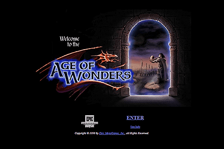 Age of Wonders website in 1998