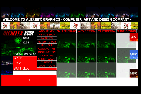 AlexeiFX flash website in 2000