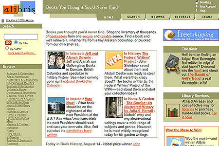 Alibris website in 2000