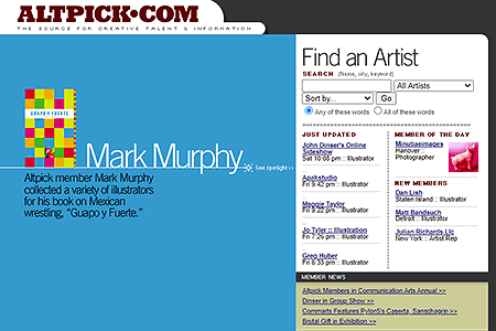 Altpick website in 2001