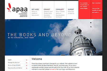 APAA website in 2007