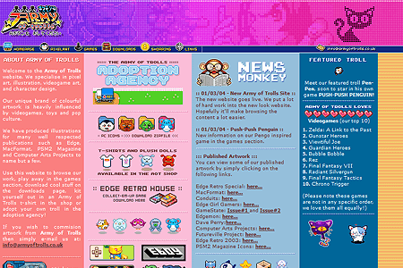 Army of Trolls website in 2004