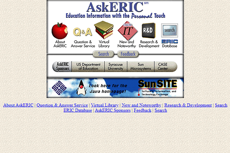 AskERIC website in 1997