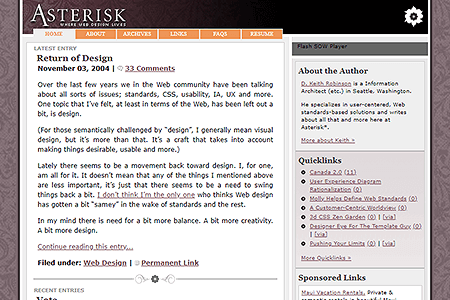 Asterisk website in 2004