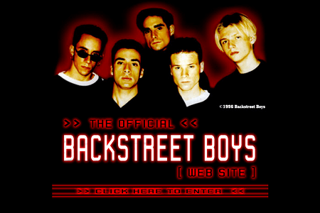 Backstreet Boys website in 1996
