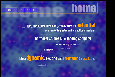 Balthaser Studios flash website in 1999