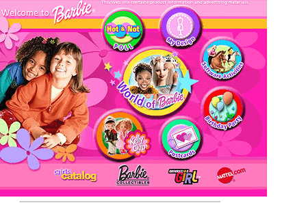 Barbie website in 2000