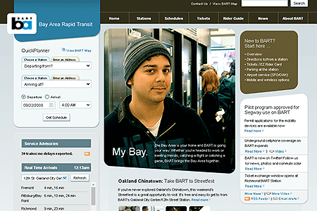 BART website in 2008