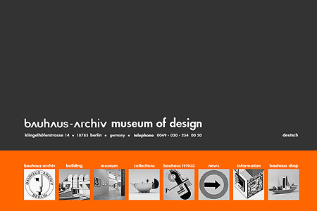 Bauhaus website in 2000