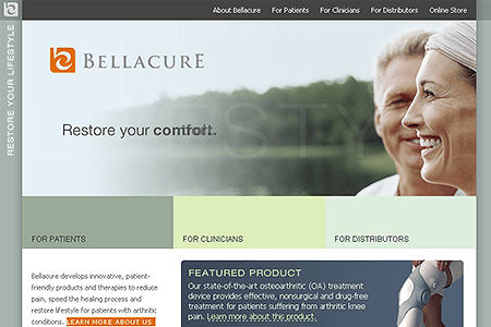 Bellacure website in 2005