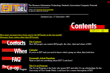 BITnet website in 1995