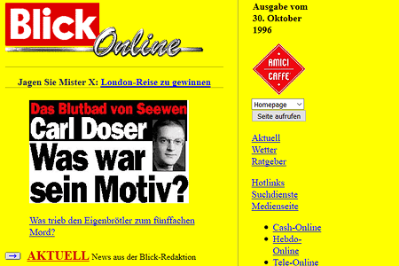 Blick.ch website in 1996