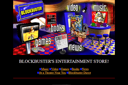Blockbuster website in 1996