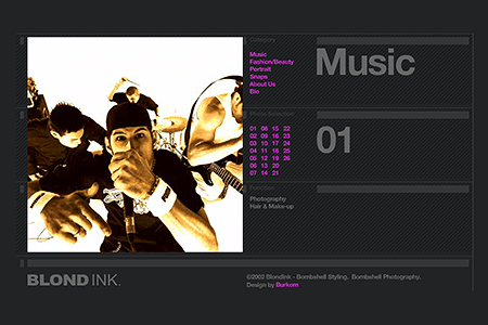 BlondInk flash website in 2002