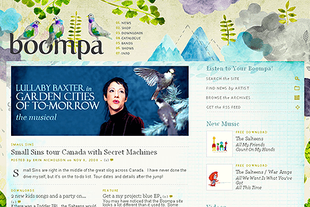 Boompa website in 2008