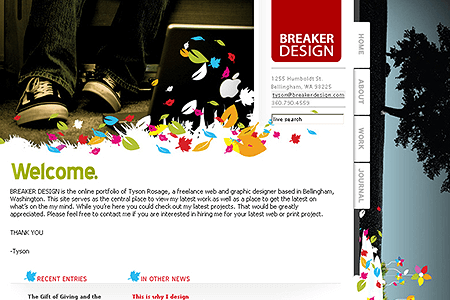 Breaker Design website in 2005