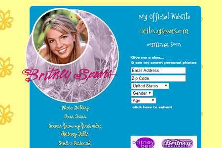 Britney Spears's website