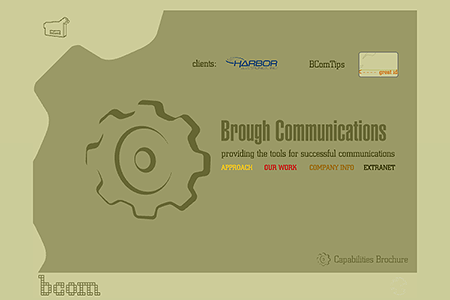 Brough Communications flash website in 2001