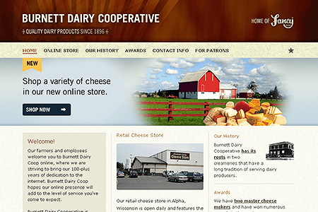 Burnett Diary Cooperative website in 2007