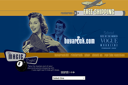 Buyarock flash website in 2003