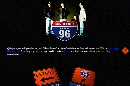 Candlebox Highway 96 website in 1995