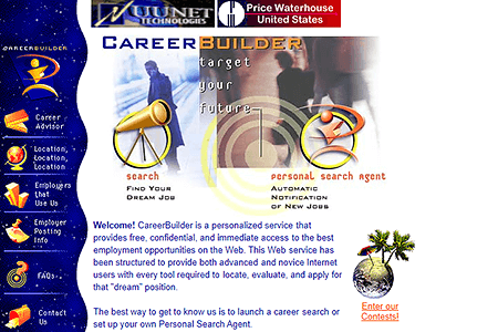 CareerBuilder website in 1996