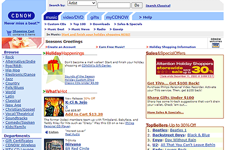 CDNOW website in 2000