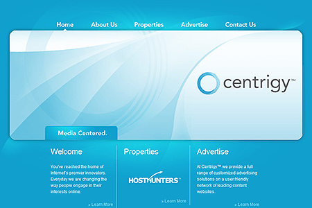 Centrigy website in 2007