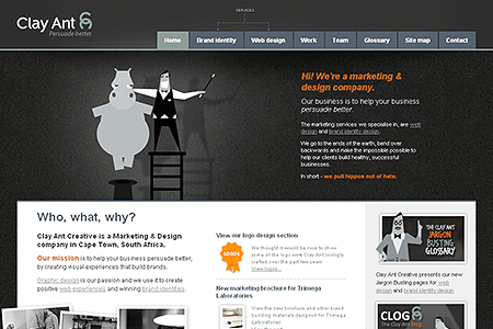 Clay Ant Creative website in 2008